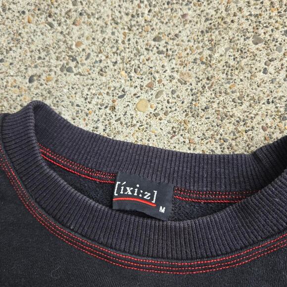Vtg 90s IXI:Z IXIZ Cities Logo Graphic Crewneck Sweatshirt Small Fit Japan Made - Picture 4 of 6